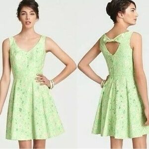 LILLY PULITZER FREJA GREEN & PINK PIQUE LACE DRESS Women Sz 2